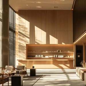 Vitrina Moderna y Elegante con Paneles de Madera, Mueble de Hotel para Sala de Estar, Exhibición de Artículos - Product Image 4