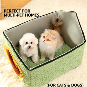 New Autumn Winter Dog Nest Warm Cartoon Animal Nest Semi-closed Pet Nest Detachable Washable Cat Nest Pet Supplies - Product Image 2