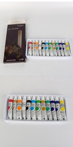 Juego de pintura al óleo de acuarela profesional de <span class=keywords><strong>12</strong></span> tubos para adultos y niños artistas principiantes 12ml 0,4 oz suministros de pintura - Product Image 5
