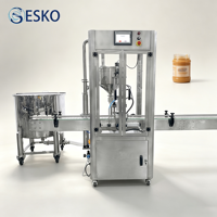 Usine d'embouteillage servo-électrique ESKO pour sauce tomate, pâte de piment, confiture, miel, mayonnaise, 100-5000 ml, avec buses anti-goutte