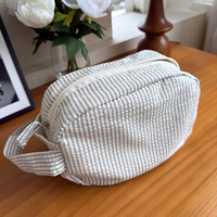 Sac à fermeture éclair en coton pour palettes de fards à paupières, trousse de puériculture, pochette de rangement, pochette personnalisée en coton pour perruques et cheveux avec fermeture éclair