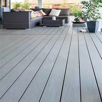 Plancher extérieur en WPC gris Vanjoin, imperméable, anti-UV, faible entretien, pour villa