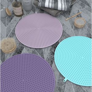 Silicone Back Scrubber Oval Massage Bath <b>Brush</b> For Deep Cleaning Shower Use - Product Image 3