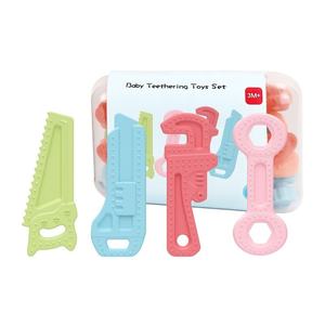 Jouets <span class=keywords><strong>de</strong></span> dentition pour bébé, outils <span class=keywords><strong>de</strong></span> dentition en silicone <span class=keywords><strong>de</strong></span> qualité alimentaire, jouets en forme <span class=keywords><strong>de</strong></span> figurines pour 0-24 mois - Product Image 4