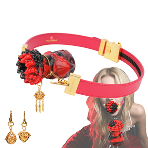 FUNSM Flor Forma Boca Mordaza Con Restricciones Cuero Bondage Silicona Oral Gags <span class=keywords><strong>Dildo</strong></span> Juguete Erótico BDSM Juguetes Sexuales Para Mujeres Hombres - Product Image 3