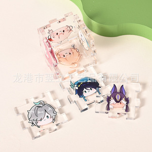 Juego de rompecabezas acrílico Yili, cuadro personalizado de dibujos animados, adorno de escritorio en forma de cubo, regalo para niños de 8 a 13 años - Product Image 3