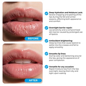Mascarilla Labial Nocturna OEM, Nutre e Hidrata, Vitamina C, Manteca de Murumuru y Karité, Antioxidantes <span class=keywords><strong>para</strong></span> Labios Secos y Escamosos - Product Image 5