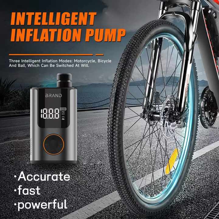 Tiny Bike Pump - Portable Ultra-fast 100PSI Electric Bicycle Pump For