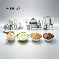 Chaîne de production de poudre de céréales nutritives pour aliments pour bébés, machine de fabrication d'amidon modifié 800-1000 kg/h, fabriquée en usine