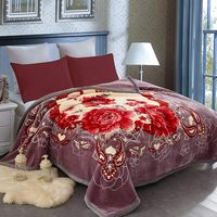 2024 kain kustom selimut sofa bulu flanel cetak bunga selimut tempat tidur poliester untuk tidur