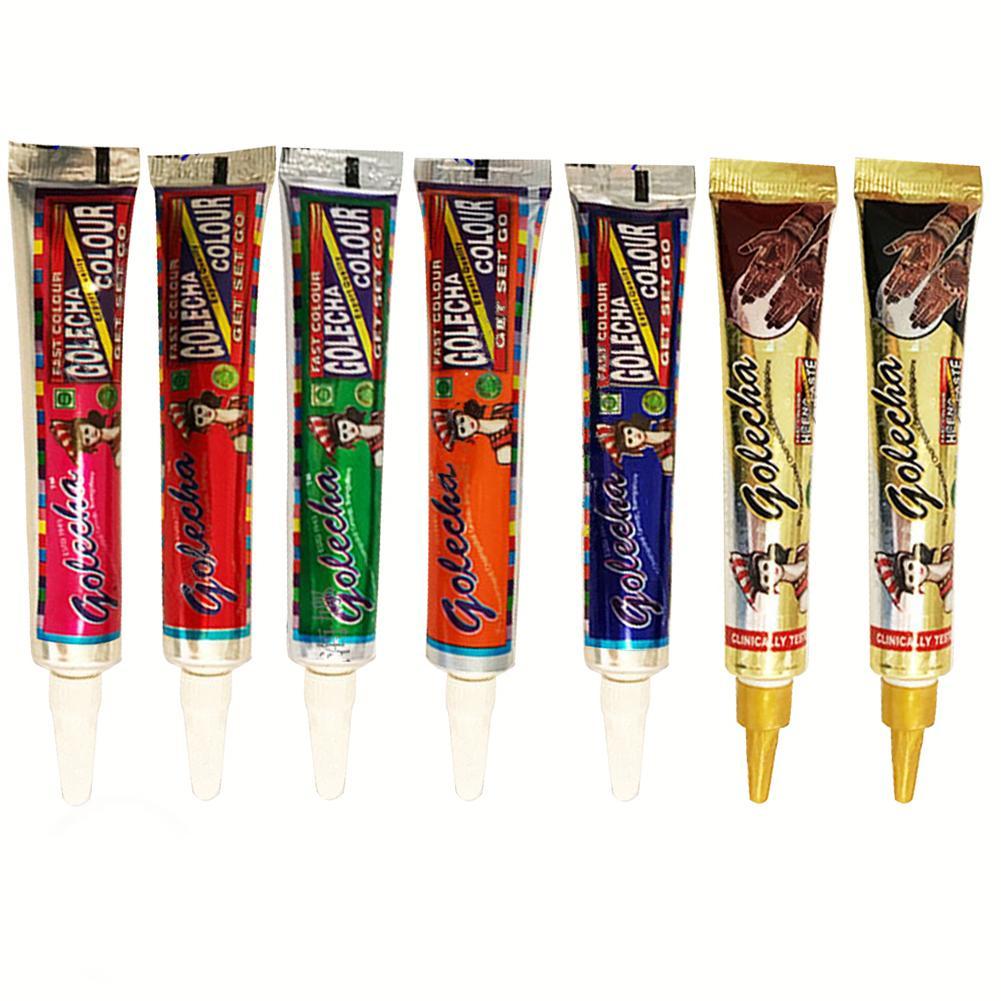 Конусы хны, индийская тату-паста хной, новая черная, коричневая, красная для Временной Татуировки, наклейка для боди-арта, краска для тела Менди, высокое качество