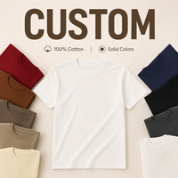 Camisetas de Manga Corta para Hombre, 275 g/m², 100% Algodón, Logotipo Impreso, Estilo Urbano, Corte Holgado, Cuello Redondo, Venta al Por Mayor