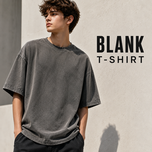 T-shirt décontracté pour homme, noir, coupe droite, manches courtes, col rond, en tricot Spandex/Polyester, 150g, teint uni, respirant, streetwear vierge - Product Image 1