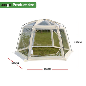 360 grados panorámico transparente estrellado tienda de campaña invierno cálido a prueba de viento impermeable portátil cuatro estaciones tienda al aire libre - Product Image 3
