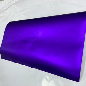 Matte Chrome Purple Leopard Design <b>Vinyl</b> Wrap PVC Baby Board Car Sticker Kit Color Changing Body Cover - Product Image 5