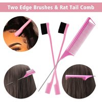 Kit d'installation de perruque Lace Front : Colle, Outils, Bandes, Bonnets et Accessoires Capillaires Noir