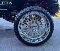 Jantes FANXI polies argentées 24x12 8x180 pour GMC Sierra 2500 20x10 22x12 22x14 6x5.5 6x135 pour Chevy 1500 Ford F150