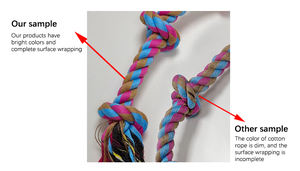 Corde giocattolo per cani più vendute in stock confezione da <span class=keywords><strong>9</strong></span> prodotti per animali domestici giocattoli da masticare per cani masticatori aggressivi spazzolino da denti giocattolo per cani di canapa - Product Image 4