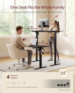 <span class=keywords><strong>Scrivania</strong></span> Elettrica Regolabile in Altezza <span class=keywords><strong>VASAGLE</strong></span> 47.2x23.6 Pollici con Promemoria Sedentarietà e 4 Memorie di Altezza per Casa e Ufficio - Product Image 4