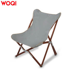 كرسي شاطئ على شكل فراشة من WOQI - كرسي خشبي قابل للطي محمول مع شعار مخصص للمنتجعات الساحلية - Product Image 1