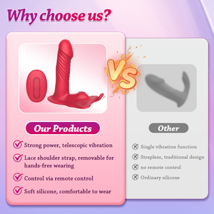 Vibrateur clitoridien vibrant pour femmes, à porter, avec fonction de frottement et de poussée, pour stimulation du point G et anal, jouet pour adultes - Product Image 6