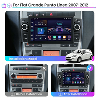 Autoradio Android 7 pouces pour Fiat Linea, montage sur tableau de bord, Android Auto sans fil, CarPlay intégré, WiFi, 1024x600