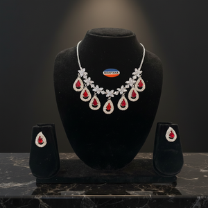 Ensemble de collier et de boucles d'oreilles pendantes élégants, bijoux de mode classiques, design élégant pour les fêtes, les anniversaires, les mariages, les événements du soir, cadeau - Product Image 6