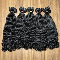 Rambut Vietnam Mentah Tanpa Proses, Rambut Virgin Alami Bergelombang, Vendor Rambut, Kutikula Tertata Rapi, Ekstensi Rambut Manusia Mentah Dalam Bentuk Bundel