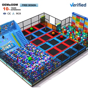 Children's Indoor Blue-Themed Parkour Trampoline Equipment Plastic Naughty Castle for <b>Physical</b> Training Restaurants Trampoline - Product Image 2