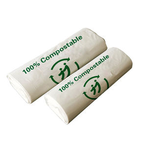 Camiseta Compostable Heavy Duty Camiseta Bolsa Logo Color puro Ecológico Reutilización Bolsa de compras Solución de embalaje biodegradable - Product Image 6