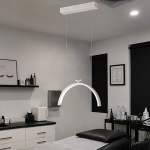 Lampe LED de <span class=keywords><strong>plafond</strong></span> demi-lune FOSOTO avec pince pour téléphone, idéale pour la photographie de cils, anneau lumineux LED pour salon de beauté - Product Image 3