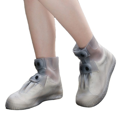 Silicone Anti-Slip Reusable Rubber Waterproof Shoe Cover Protective Rain Shoes for All Seasons-Winter Summer Autumn