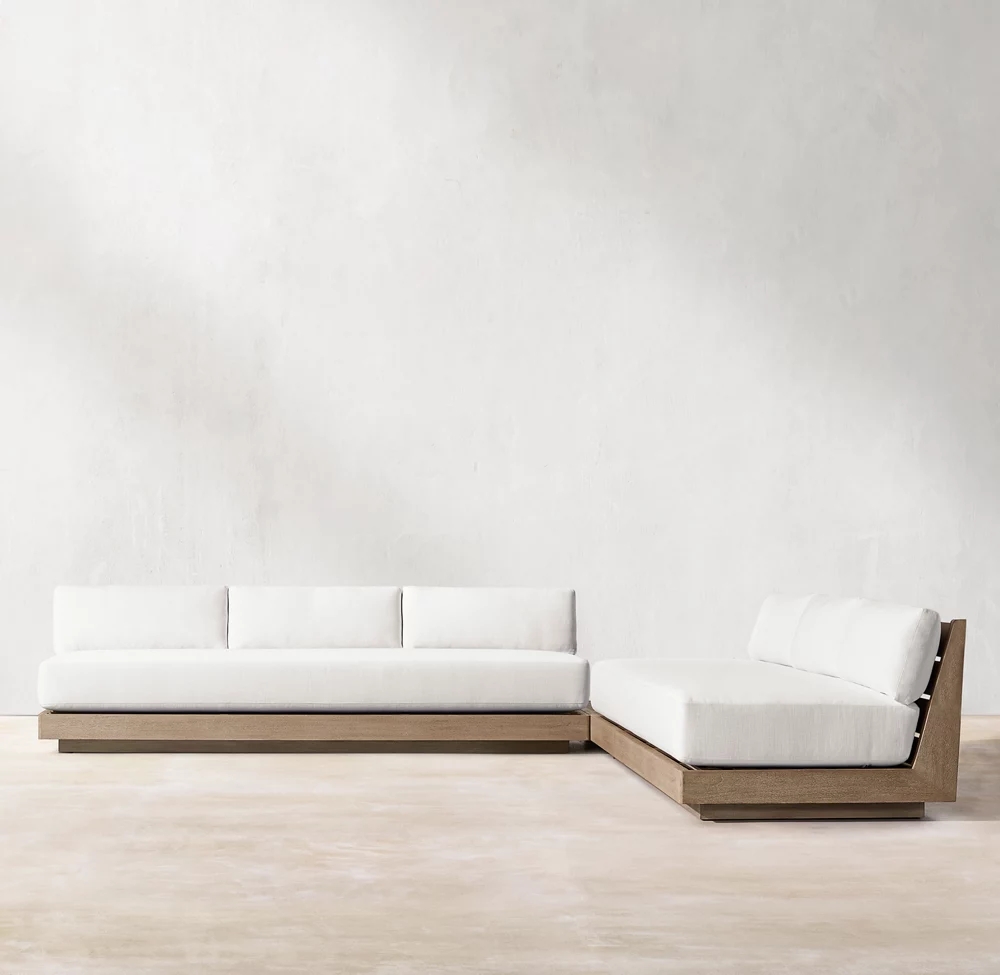 2023 Luxury Wholesale New Modern Outdoor  Furniture Teak wood Garden sofa set