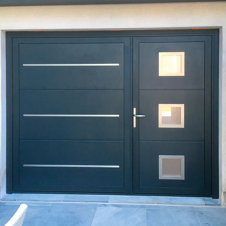 KNOWDOW High-Quality Modern Design Glass Aluminum Garage Door with Durable Aluminum Frame Easy Outdoor Opening for Villas
