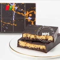 Barra de chocolate hecha a mano de dulces de etiqueta privada con relleno de mermelada de cacahuetes picantes OEM/ODM Pistacho Kataifi Chocolate crujiente