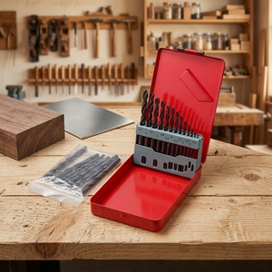 13-piece electric <b>drill</b> <b>bit</b> set - 4241 type high-speed steel twist <b>drill</b> - handy tool for home decoration and DIY metal and <b>wood</b> - Product Image 2