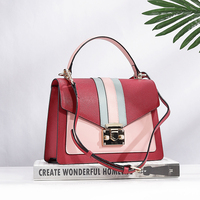 Haute qualité dames sac à main filles mode carré serrure Rose sac en cuir avec OEM ODM bonbons femmes sac à bandoulière usine personnalisée