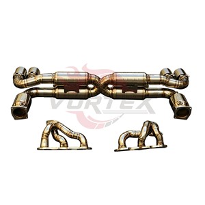 ระบบท่อไอเสียไทเทเนียม Vortex High Performance สำหรับ Porsche 911 991.1 991.2 Turbo S Catback พร้อมเฮดเดอร์แบบ Quad Tips ติดตั้งง่าย - Product Image 5