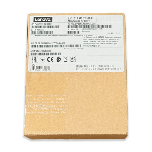 Original 4XB7A77004 1.2TB 10K SAS 12Gb 3.5"  Hot Swap 512n HDD
