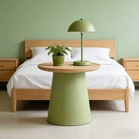 Table basse en pierre nordique, salon, petit appartement, table simple, table d'appoint de canapé, minimaliste, balcon, tendance