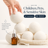 Lot de 6 boules de séchage en laine pour la lessive, réutilisables comme adoucissant naturel pour tissus, séchage plus rapide des vêtements, boules de séchage en laine écologiques