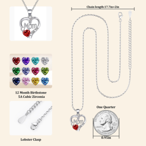 Collier pendentif cœur plaqué or <span class=keywords><strong>Mylove</strong></span> pour la fête des mères avec chaîne à maillons en zircon, alliage de cuivre, cadeau tendance pour maman - Product Image 4