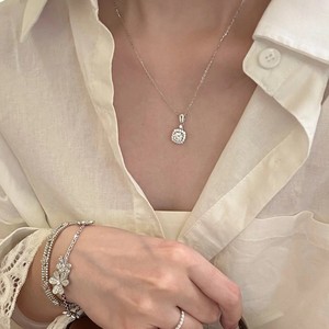 Collar de Plata de Ley S925 con Circonita, Clásico, Minimalista y Exquisito para Mujer, Diseño Versátil de Alta Gama - Product Image 5