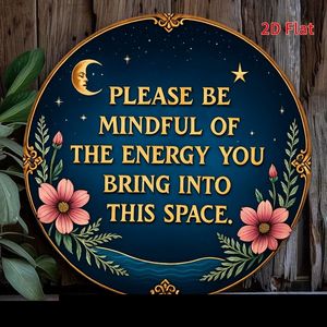 Decoración de Ramadán, Arte Islámico <span class=keywords><strong>para</strong></span> Pared con Frase Inspiradora: Ten Cuidado con la Energía <span class=keywords><strong>que</strong></span> Traes a Este Espacio, Hogar Espiritual - Product Image 3