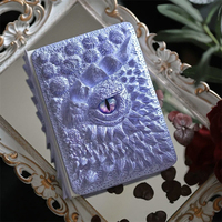Carnet de notes 3D en résine Dragon Book avec œil de dragon en relief, Grimoire gothique fantastique pour cadeaux et décoration