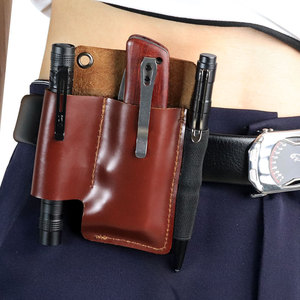 Kosibate כיס עט פנס כלי חגורת עור פאוץ EDC ארגונית - Product Image 6