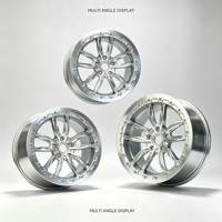 Jantes forgées Y-Spoke en aluminium 6061 T6 usiné, finition argentée, 17, 18, 20 pouces, 6x139.7, 5x127, avec beadlock simulé et véritable pour Wrangler, Silverado, Tank300