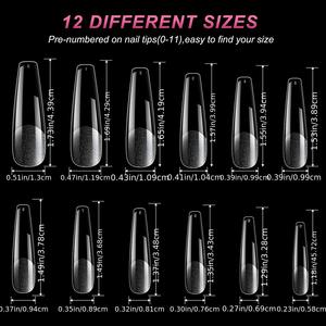 Ballett voll mit halb matten falschen Nägeln Transparenter klarer Finger ABS French Soft Gel Nagels pitzen Volle Abdeckung Half Matte Easy Apply - Product Image 3