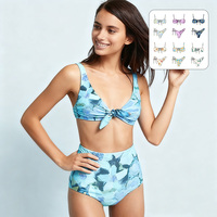 OEM ODM Custom Dames 2-delige Bikiniset Groothandel Driehoek Print Snel Droogend Ademend Anti-UV Plus Size Zwemkleding Rechtstreeks van de Fabriek