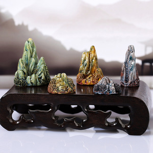 Adornos de Roca en Miniatura de Resina, Decoraciones de Montaña Simuladas, Paisaje Hecho a Mano, Accesorios de Jardinería con Musgo para DIY - Product Image 2